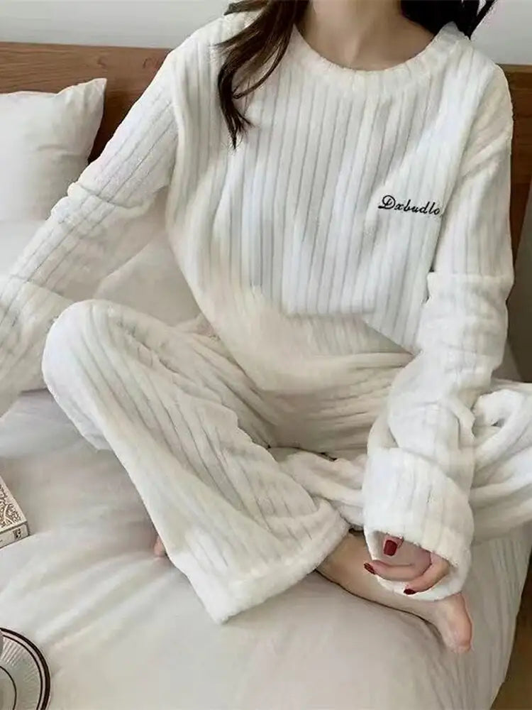 Frendorf | Winter-Pyjama-Set aus weichem Samt