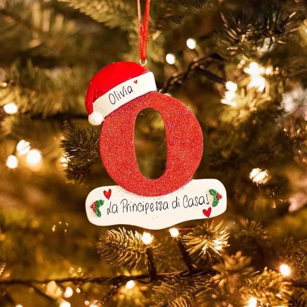 Frendorf | Personalisierte Weihnachts 24 Buchstaben Ornamente