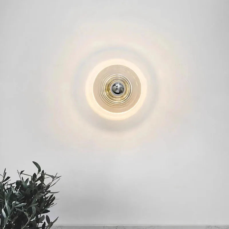 Frendorf | LustroVintage LED Glas-Wandleuchter | Elegantes Retro-Design | Energieeffizient | Perfekte Deko für Wohnzimmer & Flur
