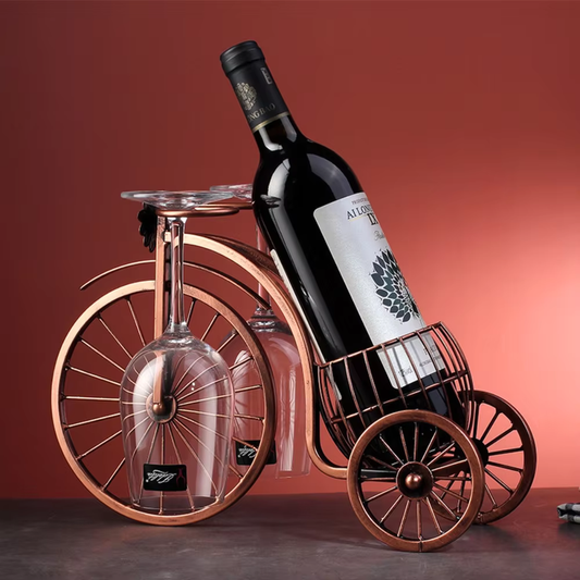 Frendorf | Pedal&Pour - Vintage Weinregal mit Glashaltern