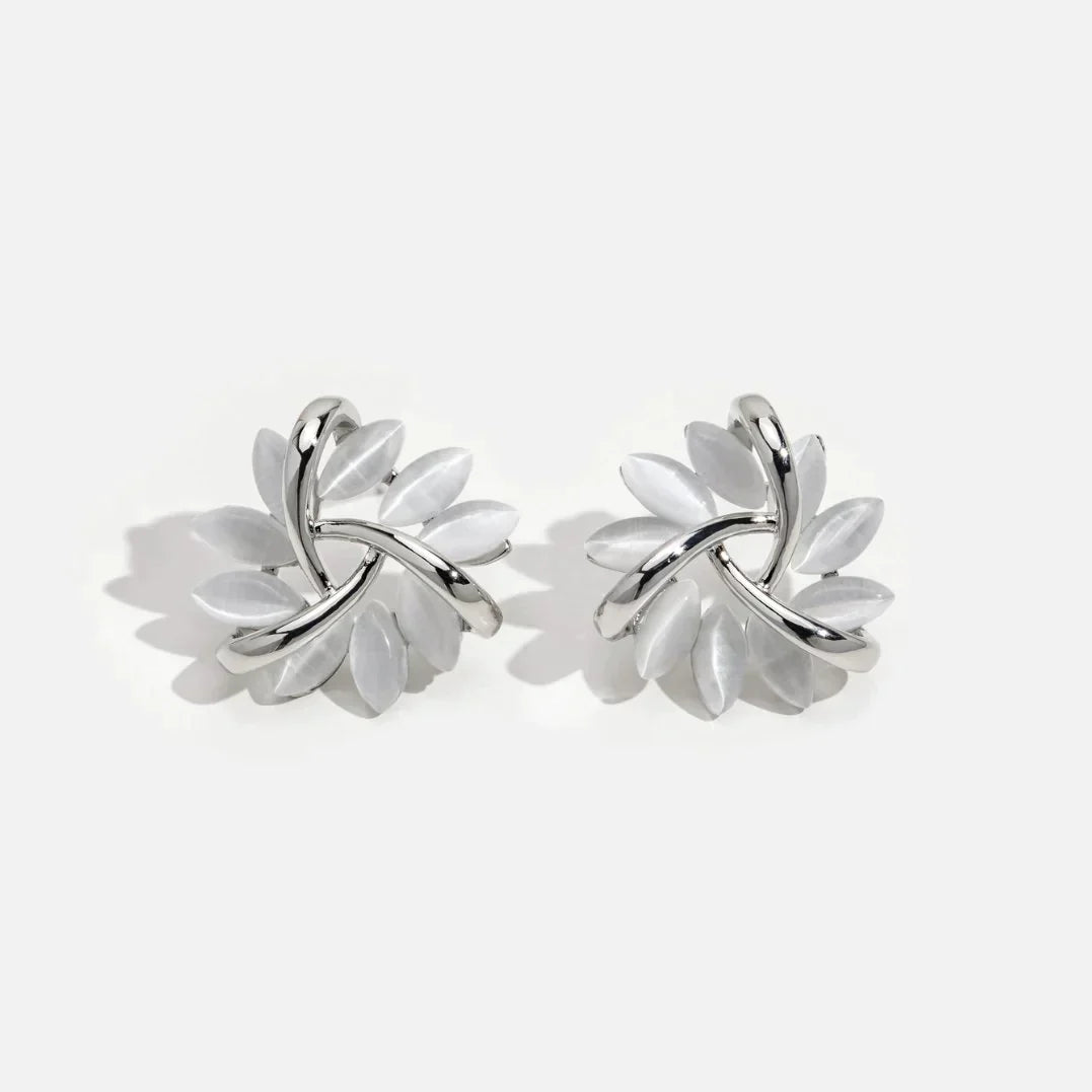 Frendorf | Elegante und exquisite opalpetal kreis ohrstecker in gold