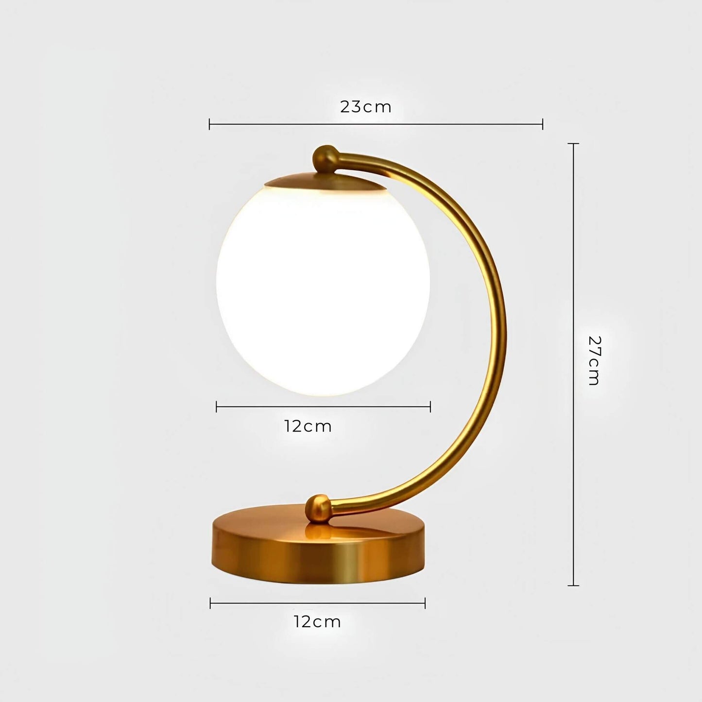 Glastischlampe