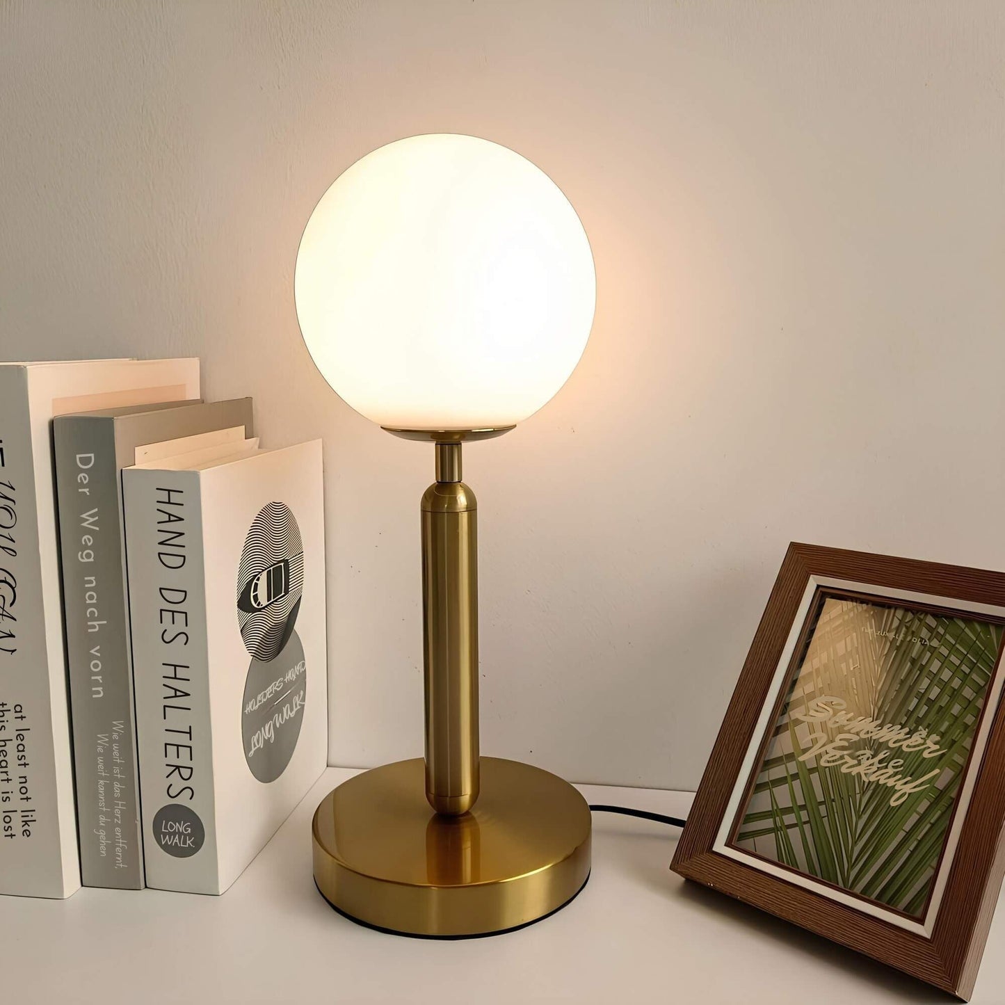Glastischlampe