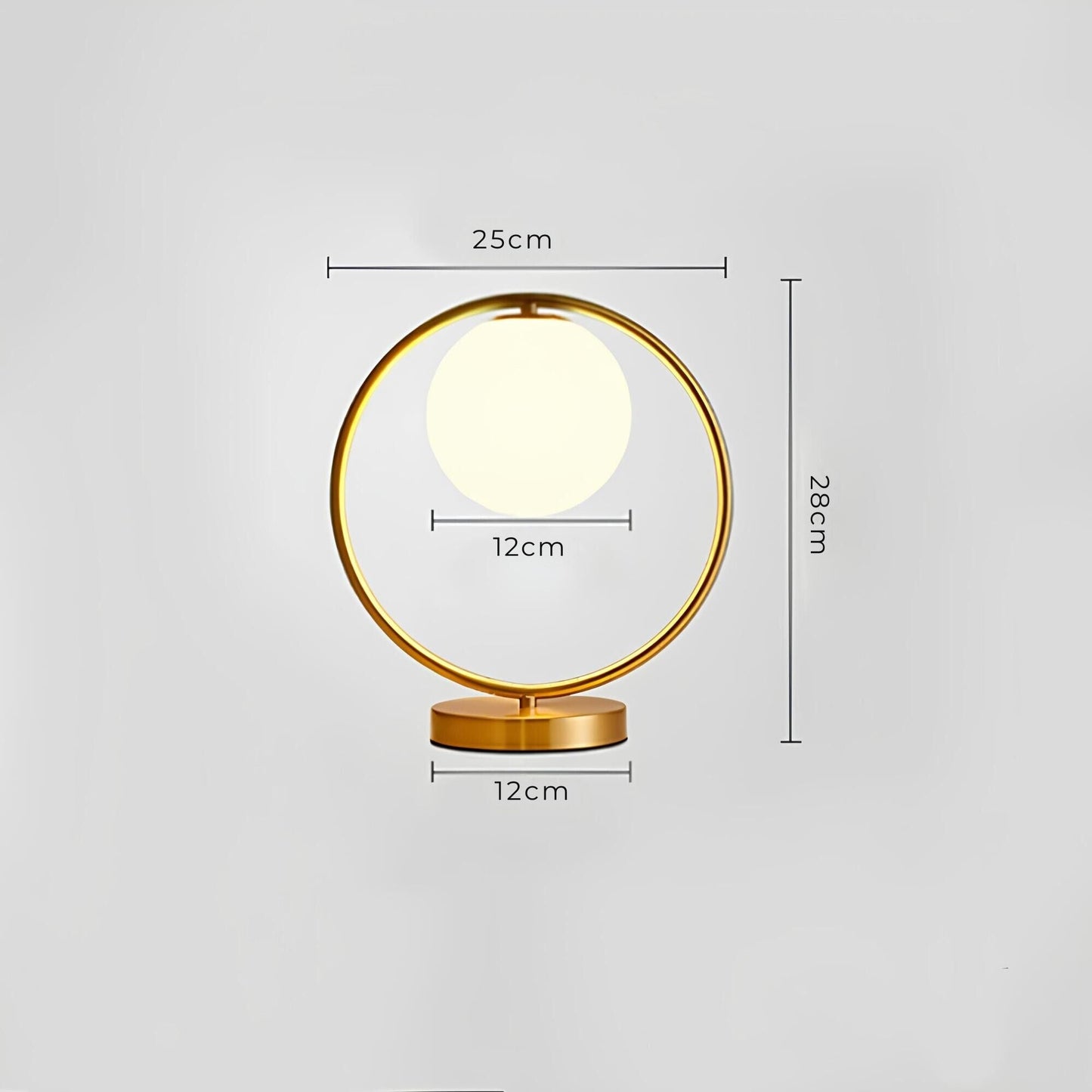 Glastischlampe