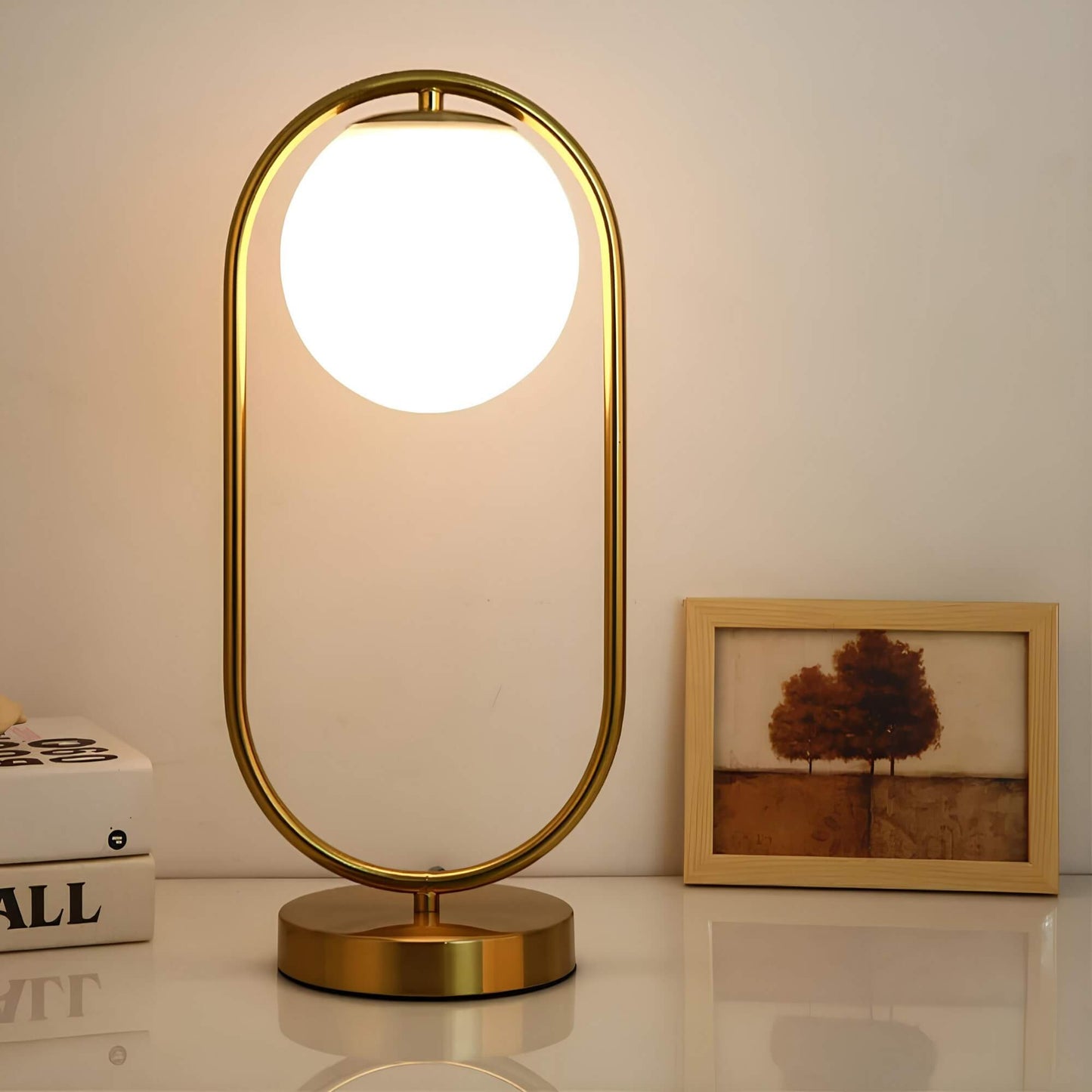 Glastischlampe