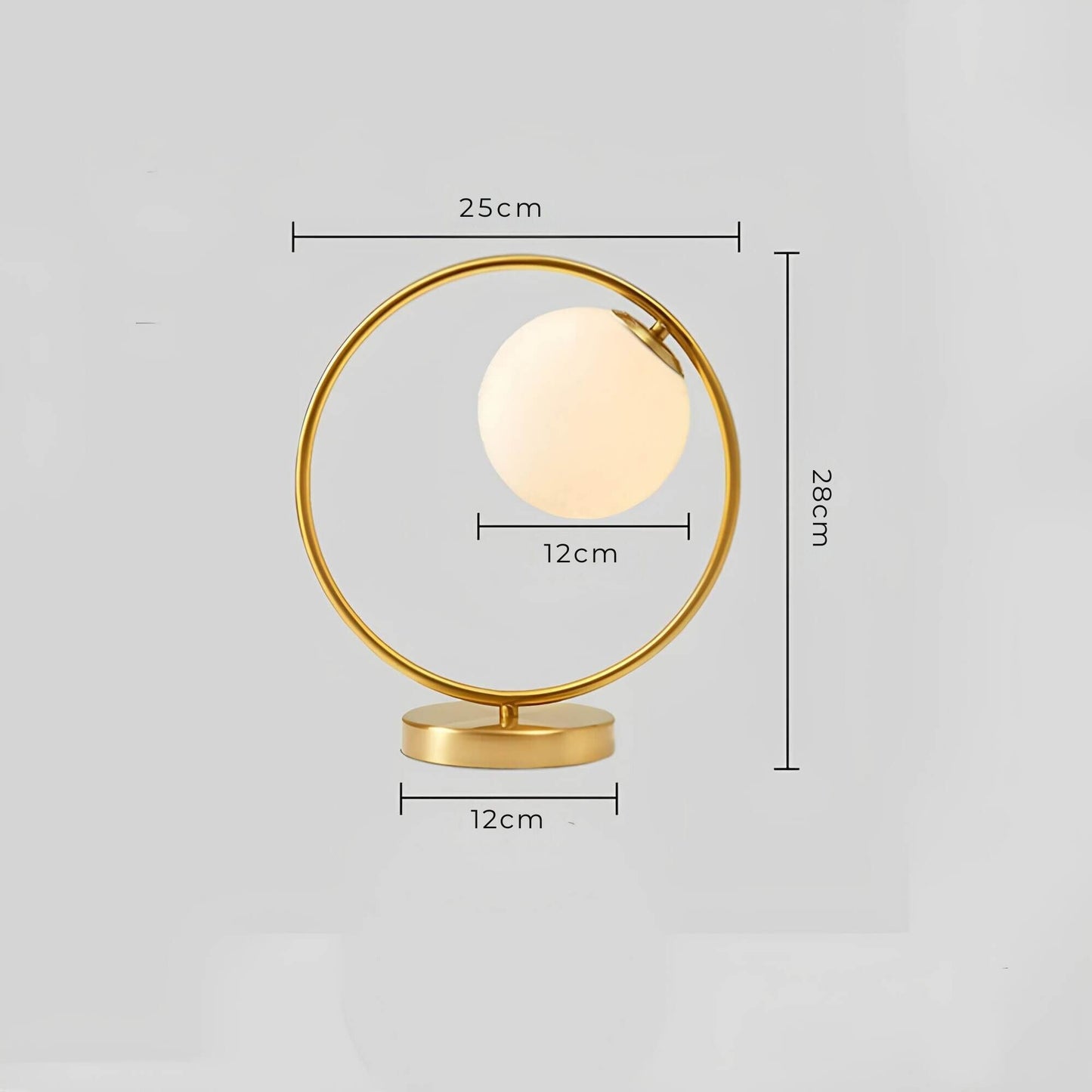 Glastischlampe