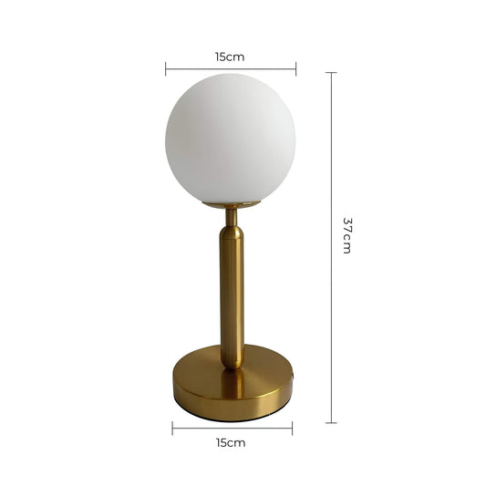 Glastischlampe