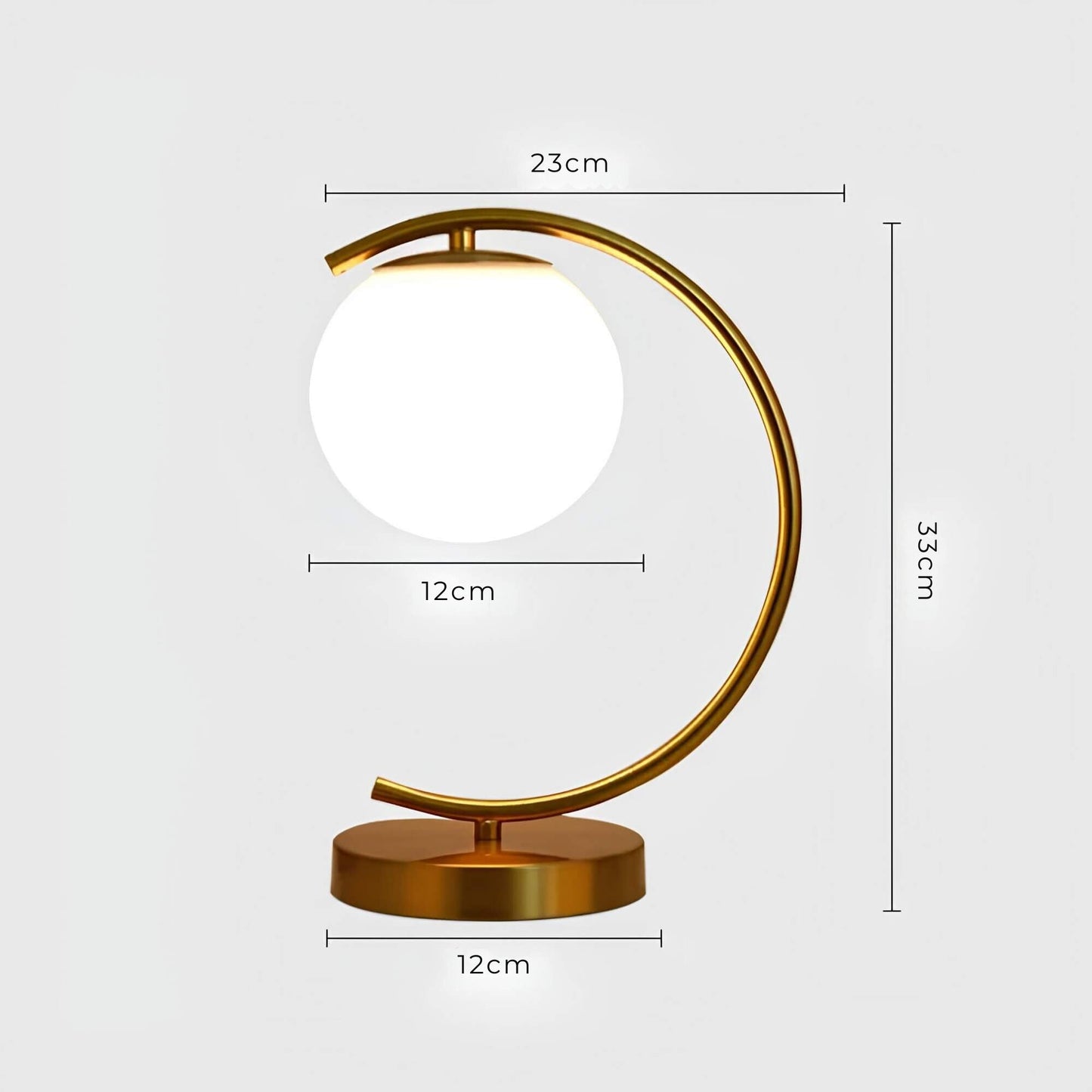 Glastischlampe