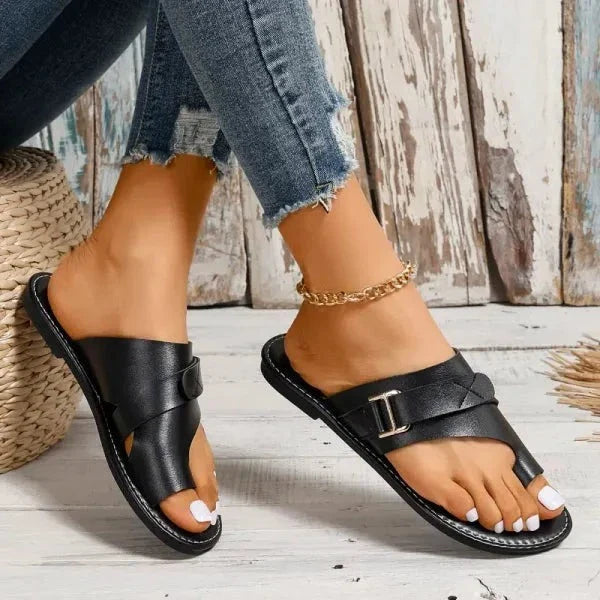 Frendorf | Frauen Orthopädische Hallux Valgus Korrektur Leder Sandalen