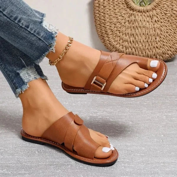 Frendorf | Frauen Orthopädische Hallux Valgus Korrektur Leder Sandalen