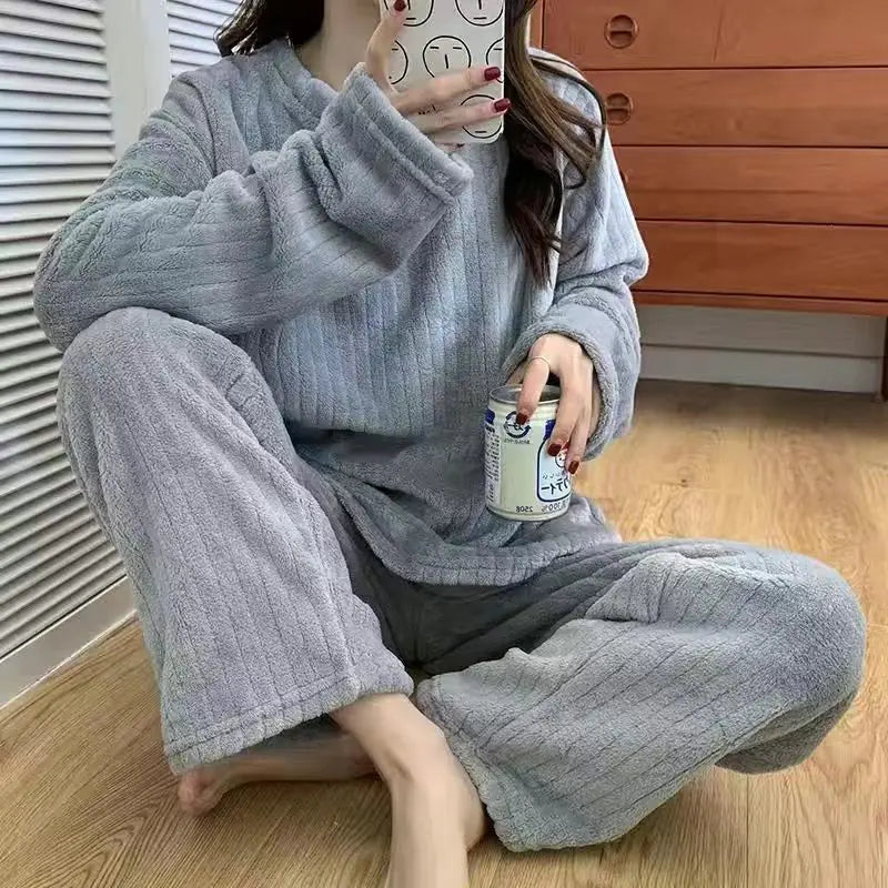 Frendorf | Winter-Pyjama-Set aus weichem Samt
