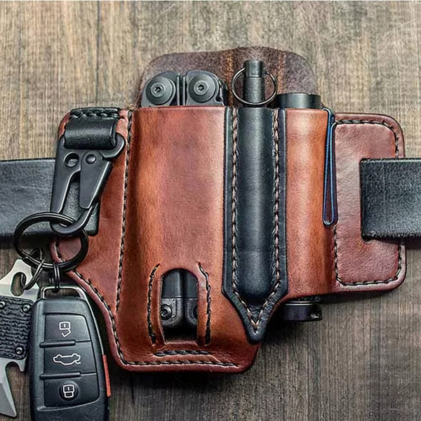 Frendorf | Taktisches Multifunktionswerkzeug Gürtel Leder Tasche