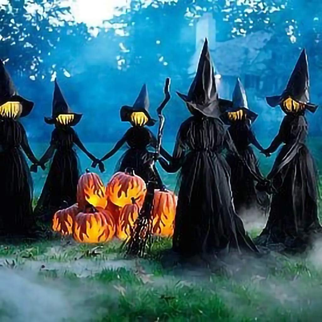 Frendorf | Beleuchteter Halloween Hexenstecker - Halloween Hexen Dekor