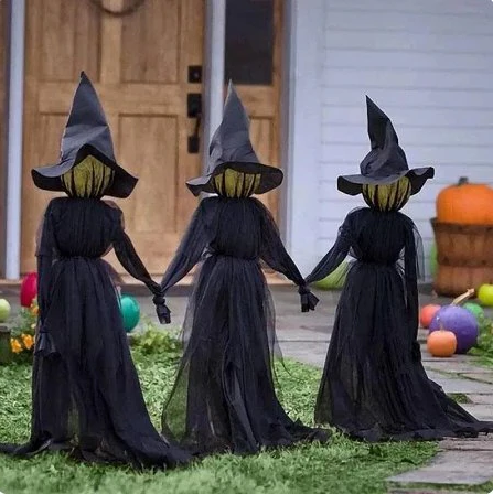 Frendorf | Beleuchteter Halloween Hexenstecker - Halloween Hexen Dekor