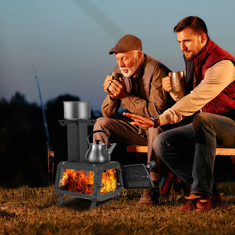 Frendorf | Portabler Holzverbrennungs Camping Kochofen Herd