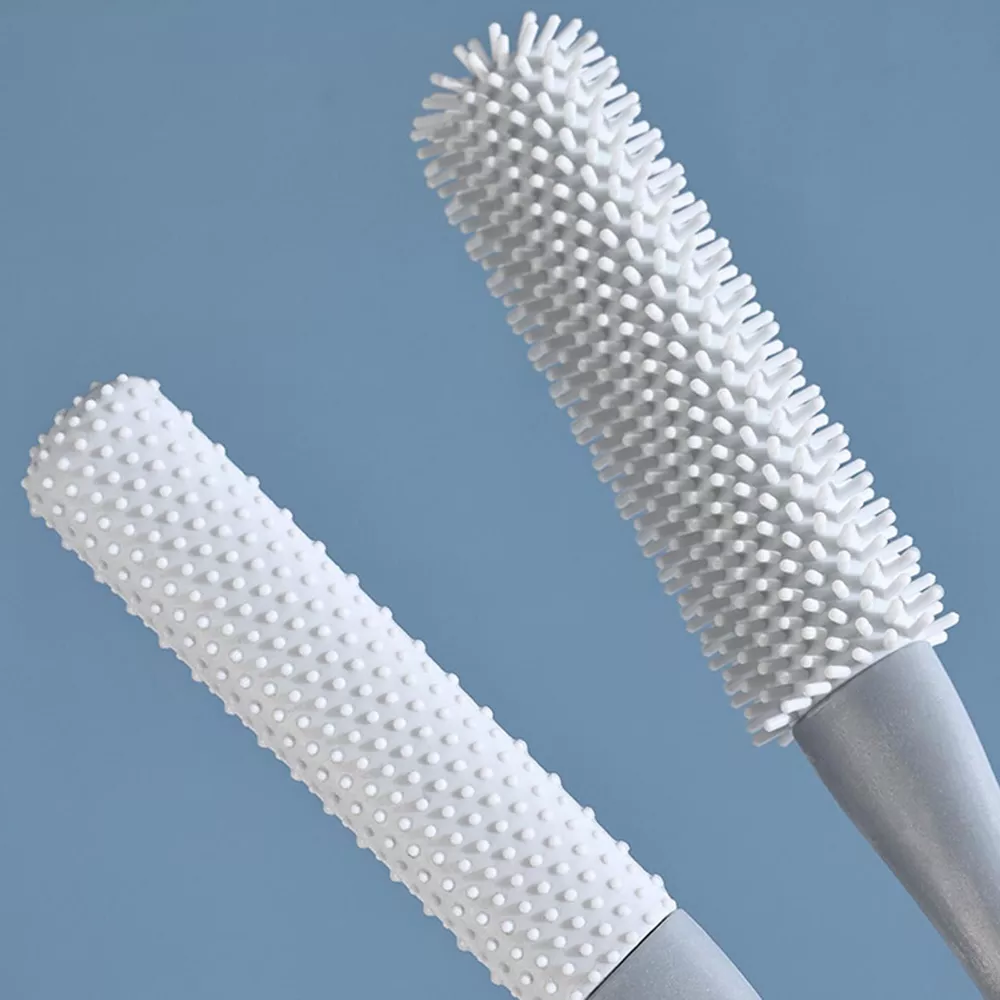 Frendorf | Toe Gap Reinigungsbürste mit langem Griff Grau-1 Set (Reinigungsbürste + Anti-Juckreiz Bürste)