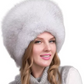 Frendorf | 100% natürliche Fuchs-Fellmütze Damen Kappe dicke Fellmütze Winter warme Mütze weibliche Mode für Frauen Mütze mit Ohrenschützern Mütze