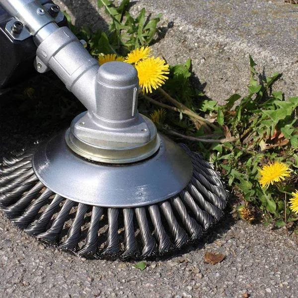 Frendorf | Karbonstahl Unkrautbürsten-Trimmer – Unzerstörbarer Kopf