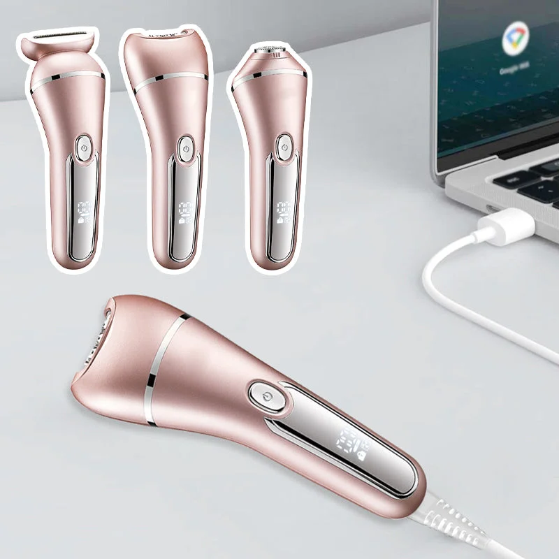 Frendorf | 3-in-1 Wasserdichter Elektrischer Rasierer für Frauen