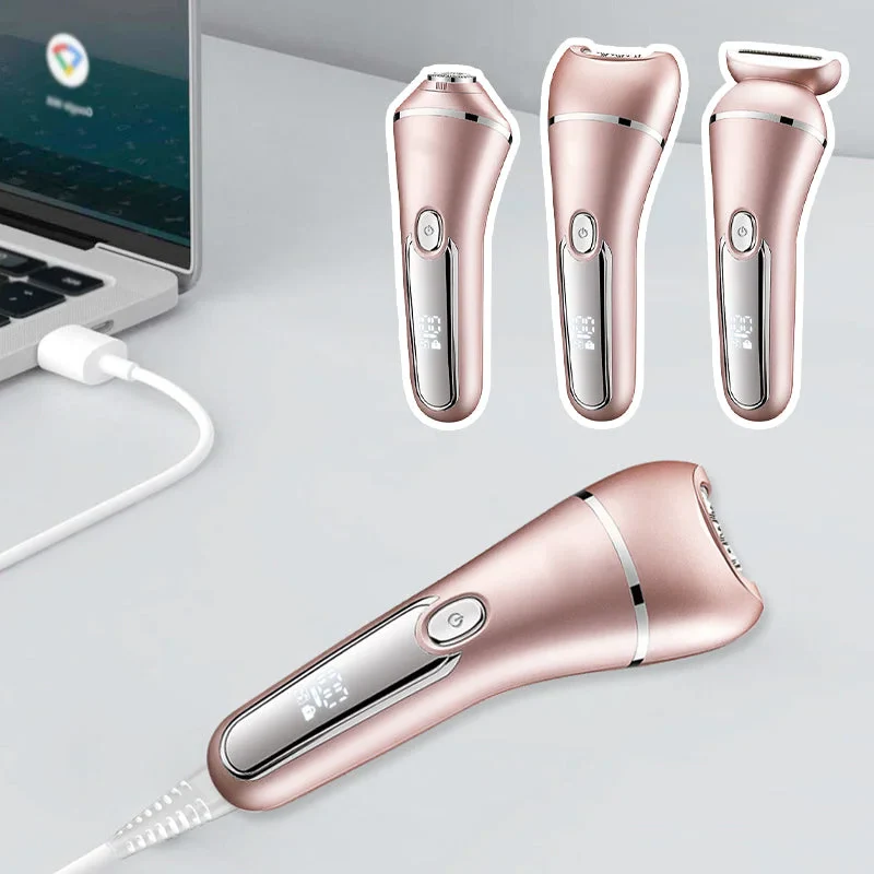 Frendorf | 3-in-1 wasserdichter elektrischer Rasierer für Frauen