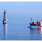 Frendorf | Les Perdrix Leuchtturm und Fischereiboot Wandkunst