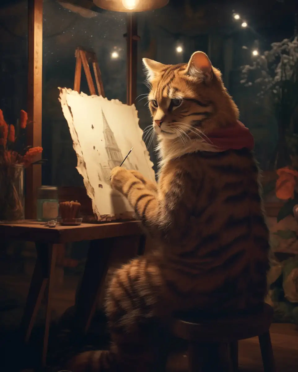 Frendorf | Maler Künstler Katze Wandkunst