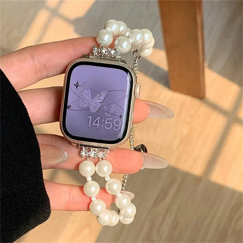 Frendorf | Pearl Essence Apple Watch Armband für Frauen
