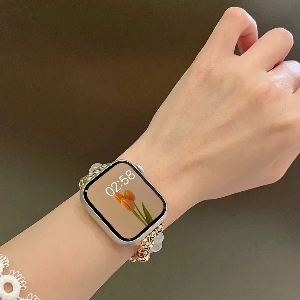 Frendorf | Pearl Essence Apple Watch Armband für Frauen