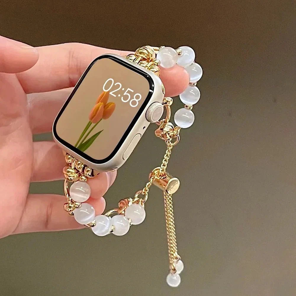Frendorf | Pearl Essence Apple Watch Armband für Frauen