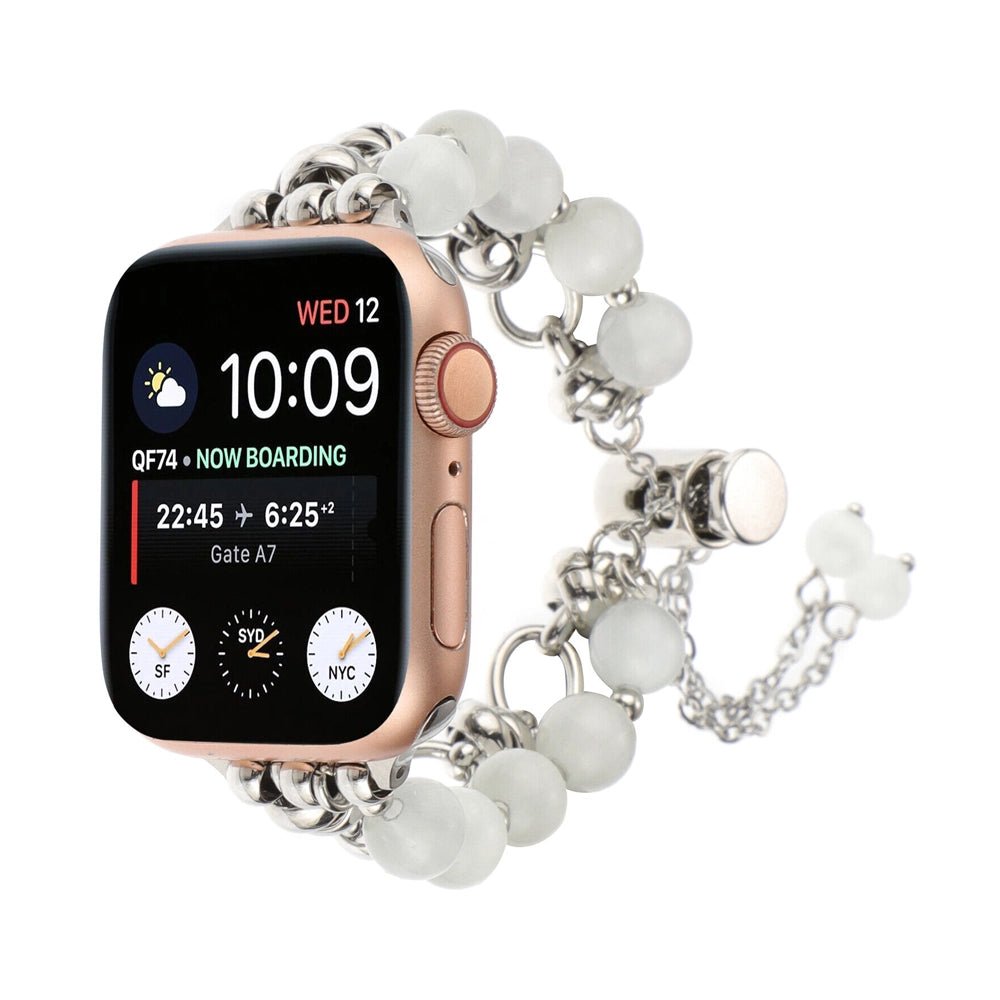 Frendorf | Damen Perlenessenz Armband für Apple Watch