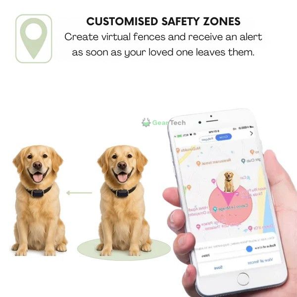 Frendorf | GPS Hundehalsband | Wasserdicht, Verstellbar & Unbegrenzte Reichweite für Echtzeitverfolgung