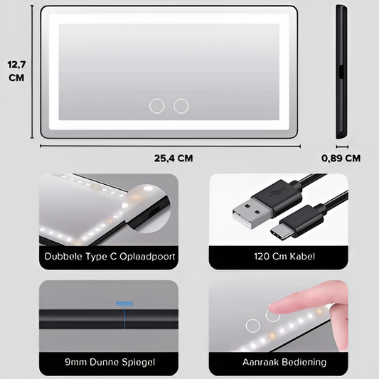 Frendorf | AutoGlow Mirror - Verleihen Sie sich selbst einen Schönheitsschub, sogar als Beifahrer