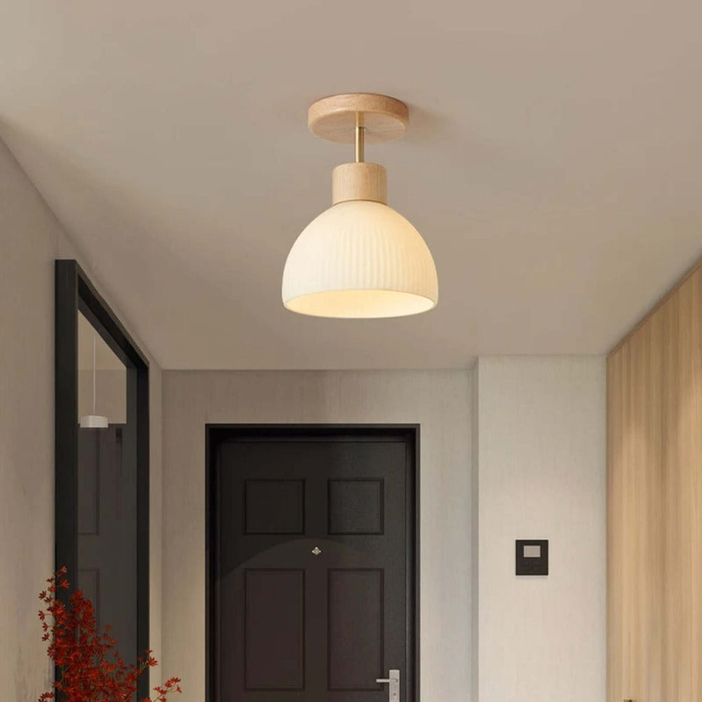 Frendorf | LumiTræ Moderne LED Deckenlampe – Natürliche Eleganz und Gemütliche Beleuchtung
