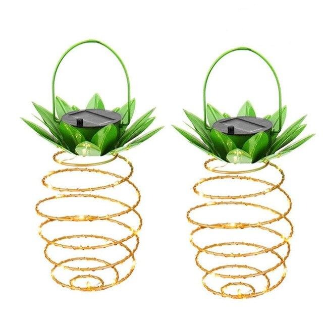 Solar-LED-Gartenleuchte in Ananasform