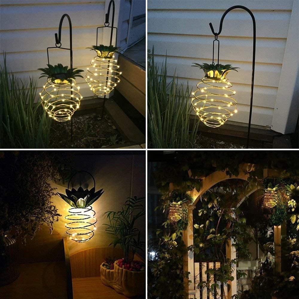 Solar-LED-Gartenleuchte in Ananasform