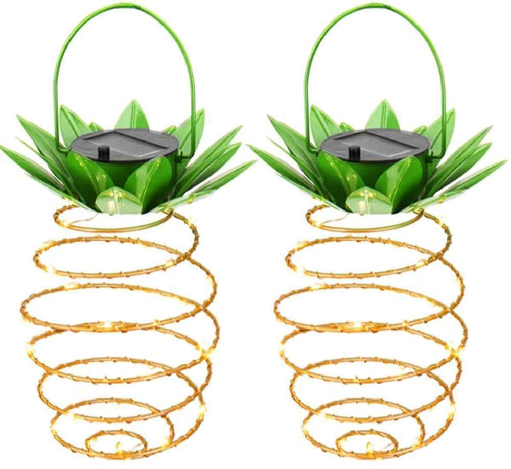 Solar-LED-Gartenleuchte in Ananasform