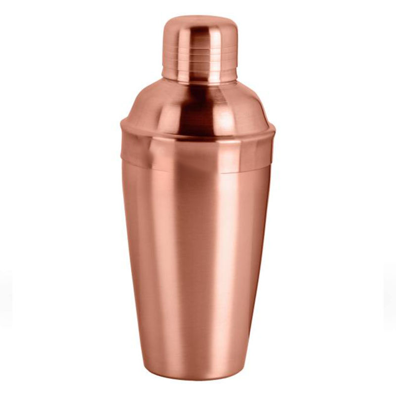 Frendorf | Rose Gold Cocktail Shaker 500ml Premium Edelstahl Barkeeper Mixer für die Hausbar Professioneller Gebrauch Auslaufsicheres Martini Shaker Set zum Mischen von Getränken Cocktails Margarita Mojito Old Fashioned