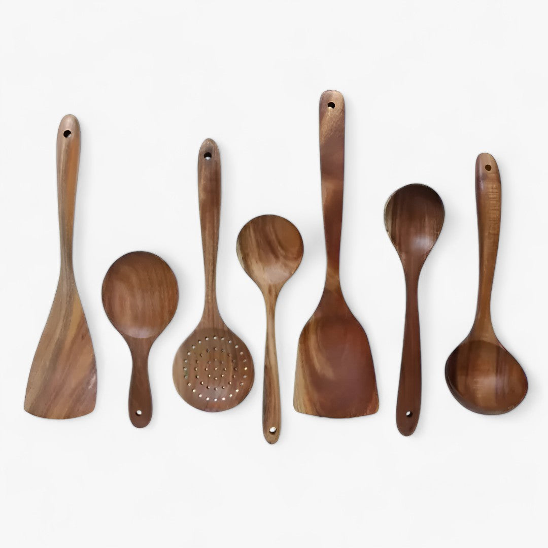 Frendorf | EcoWood – Premium Holz Küchenutensilien Set