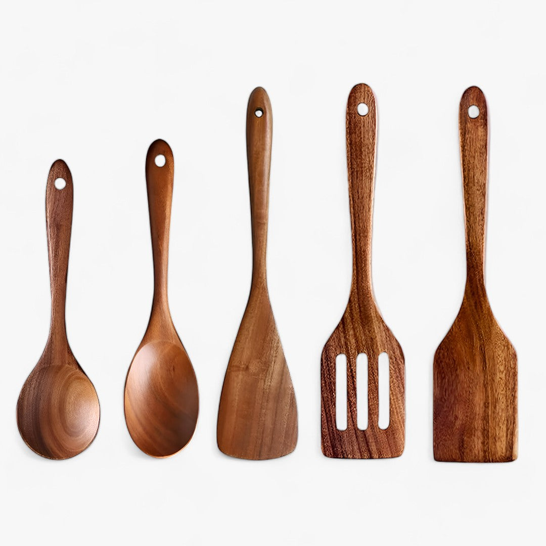 Frendorf | EcoWood – Premium Holz Küchenutensilien Set