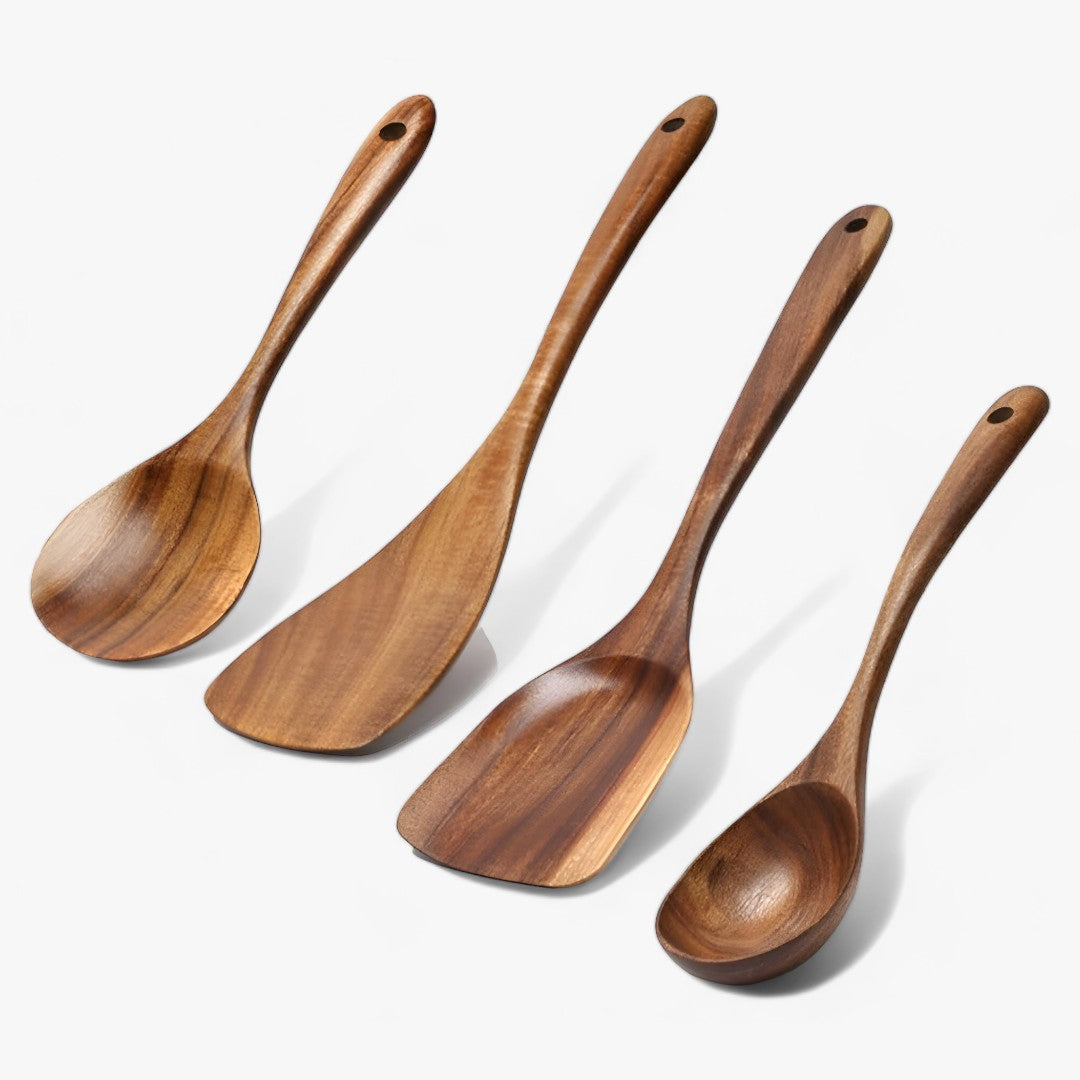 Frendorf | EcoWood – Premium Holz Küchenutensilien Set
