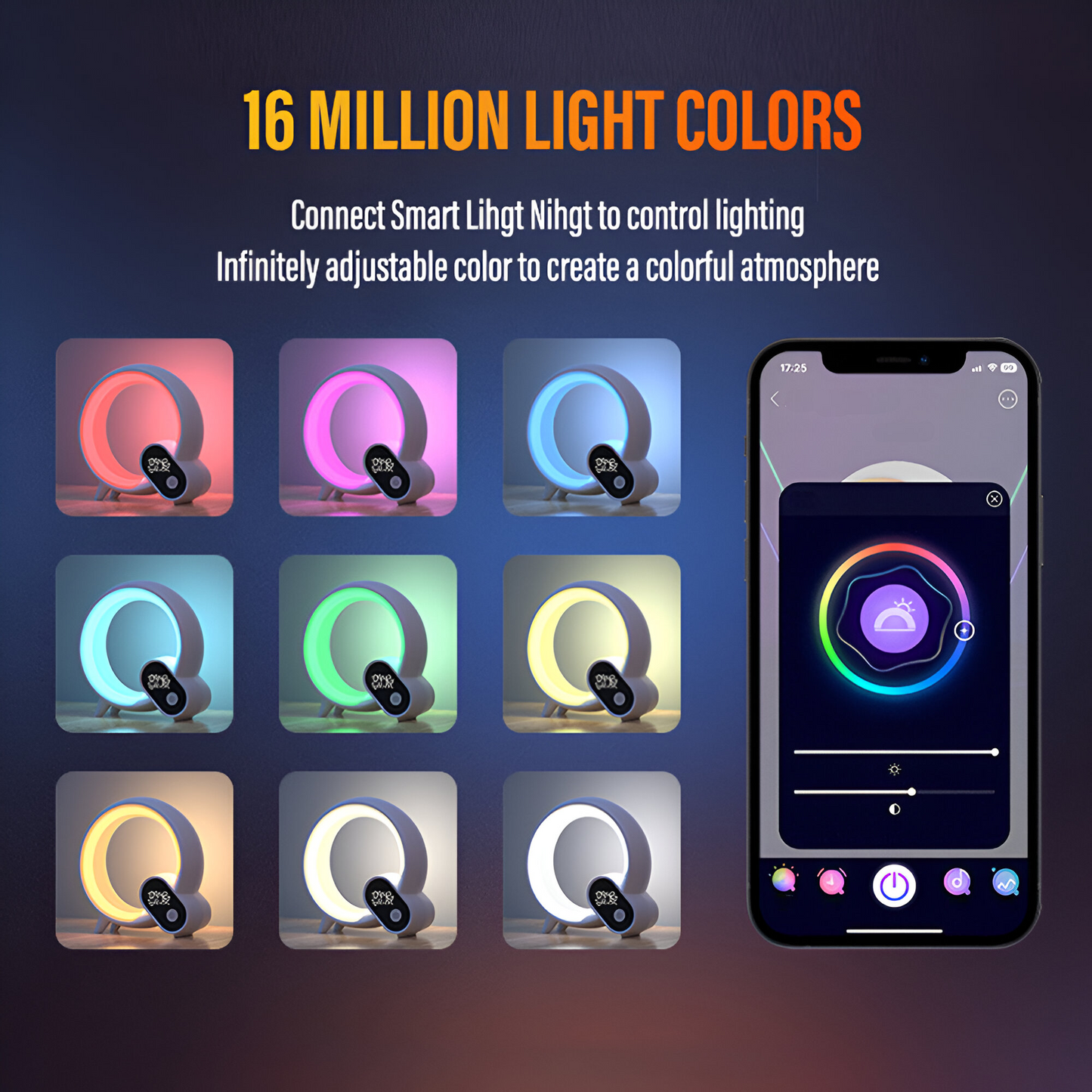 Frendorf | 3-in-1 Bluetooth Lautsprecher und Weckerlampe - Beleuchtet Lampe Gute Geschenke für neues Zuhause