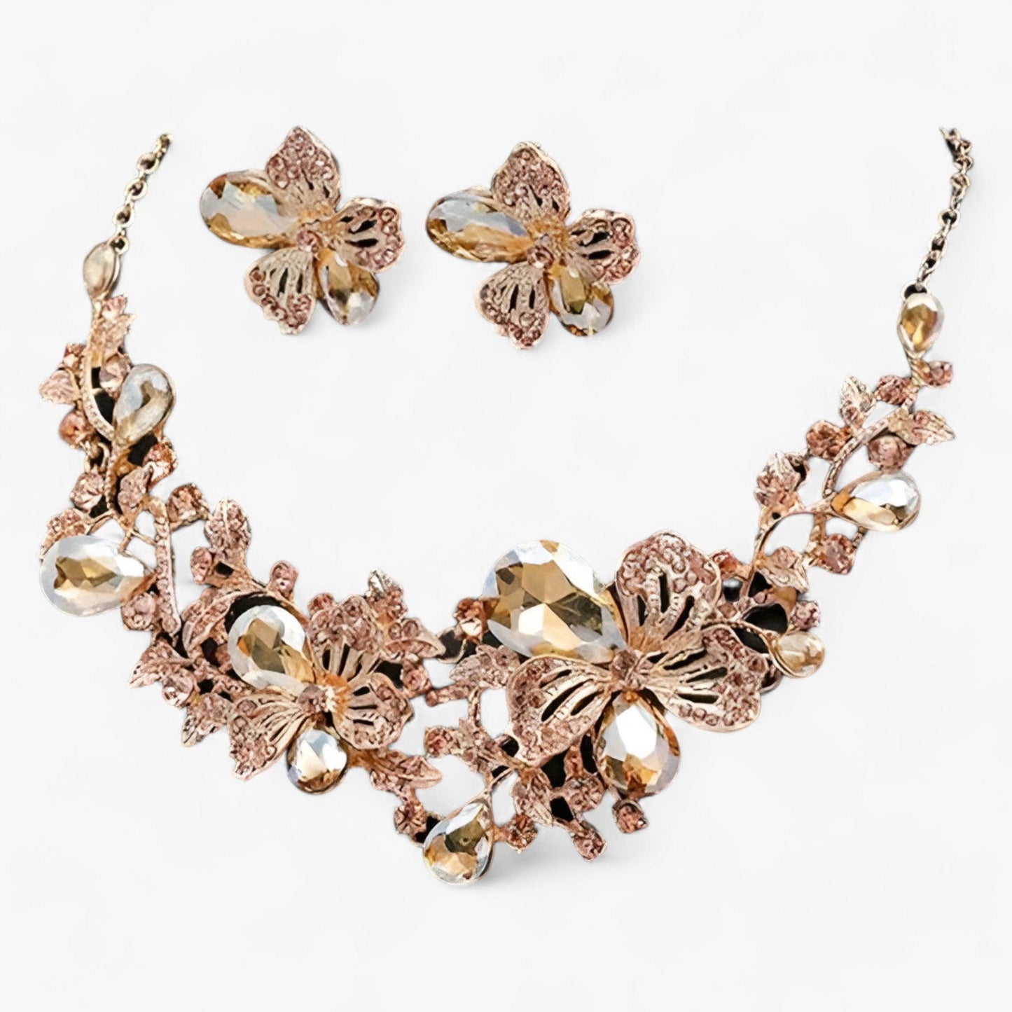 Frendorf | Brautschmuck-Set mit Emaille-Blumen – Fleur