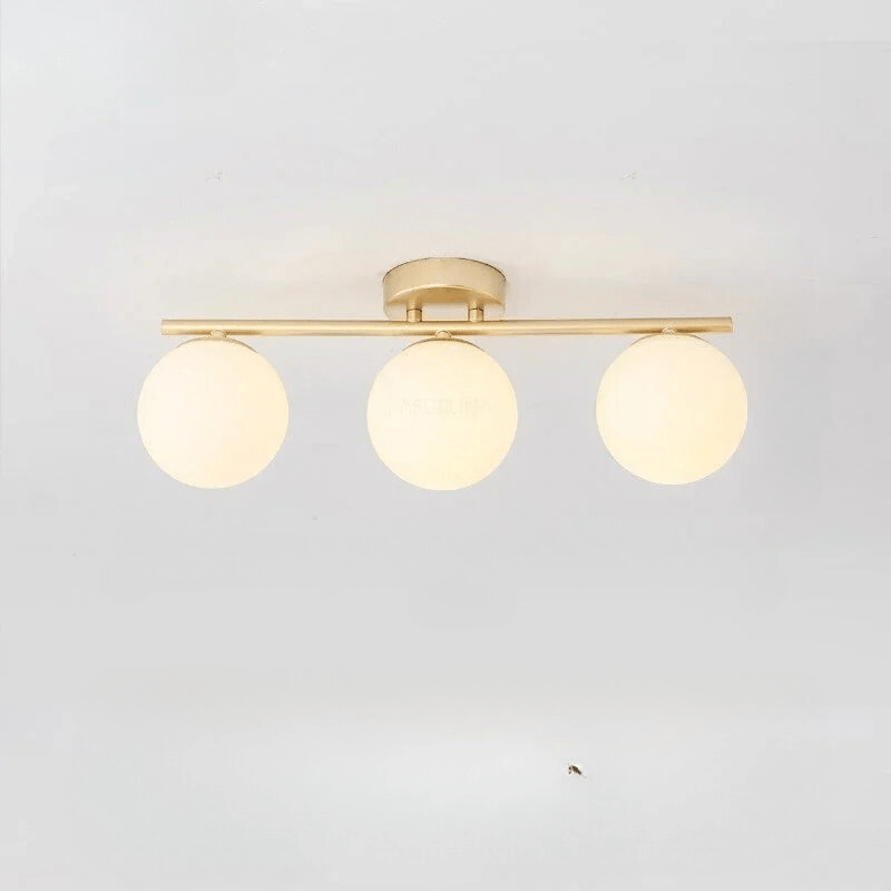 Frendorf | Stehlampe aus Glas, goldene Eleganz für Ihr warmes Interieur