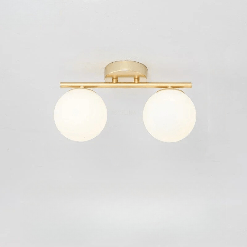 Frendorf | Stehlampe aus Glas, goldene Eleganz für Ihr warmes Interieur