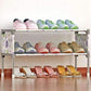 COSTWAY Non-woven 2-Tier Schuhregal Schuhschränke Standregal Schuhorganizer Wohnzimmer Schlafzimmer Stauraummöbel W0197
