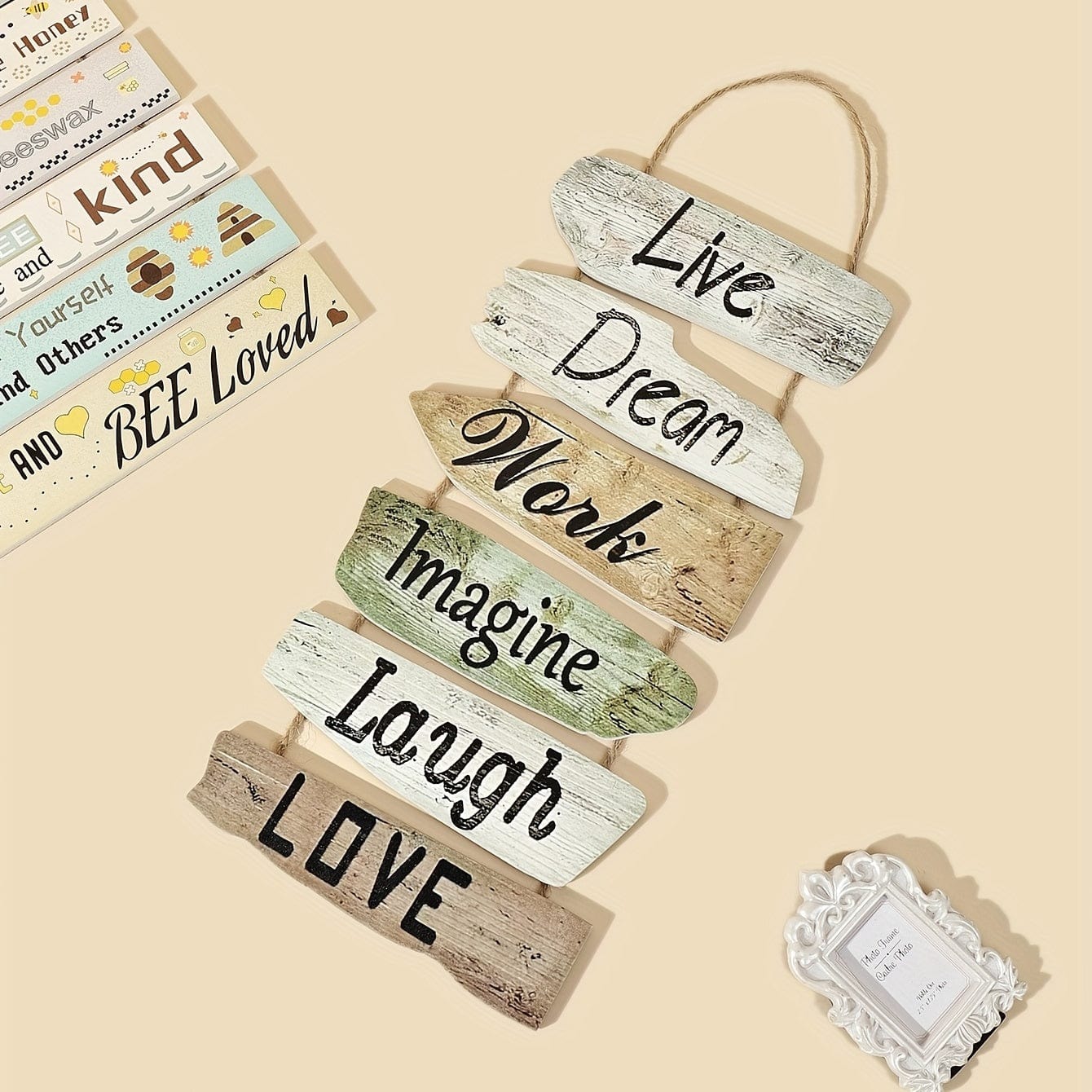 1 Stück, Warm und Inspirierend Holzschild zur Wohnkultur und Geschenke - Perfekt für Feiertage und Geburtstage