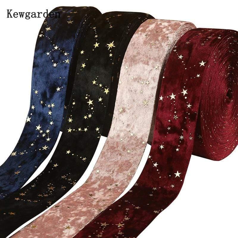 1" 25mm 3/8" 10mm 5" 5cm Bronzing Start Layered Fabric Tape DIY Ribbon Sewing Accessories Handmade Ribbon 5 Meters