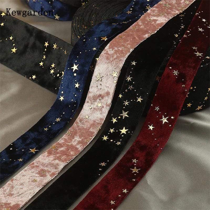 1" 25mm 3/8" 10mm 5" 5cm Bronzing Start Layered Fabric Tape DIY Ribbon Sewing Accessories Handmade Ribbon 5 Meters