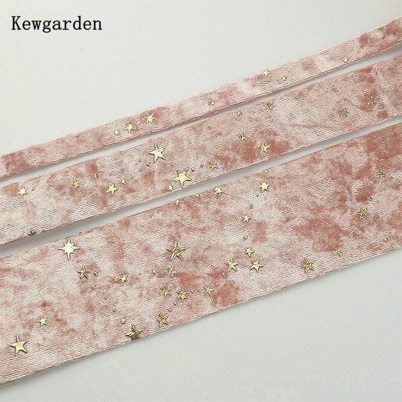 1" 25mm 3/8" 10mm 5" 5cm Bronzing Start Layered Fabric Tape DIY Ribbon Sewing Accessories Handmade Ribbon 5 Meters