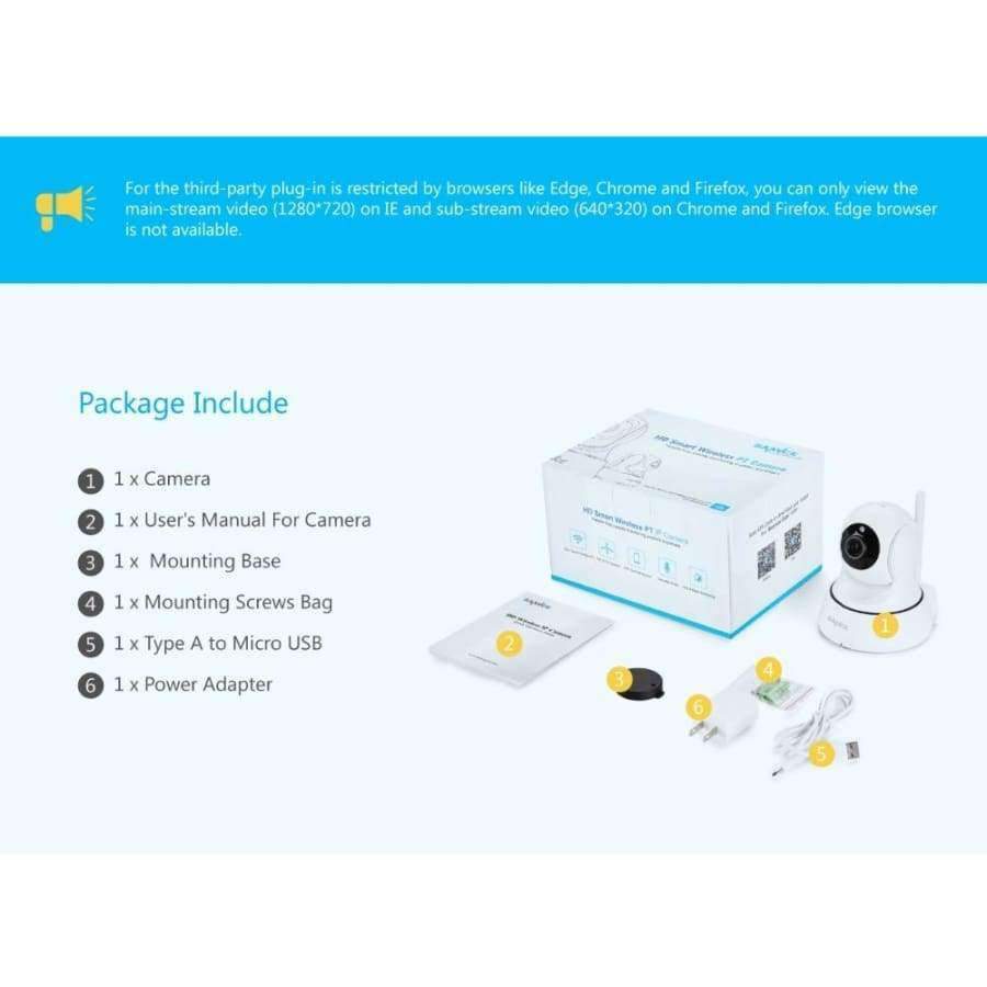 SANNCE Wifi IP Camera HD 720P Wireless 1MP Smart CCTV Security Camera P2P Network Baby Monitor Home Protection Mobile Remote Camera